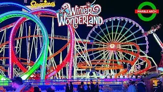 Hyde Park Winter Wonderland 4K (2022 walk tour UK)