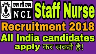 New Staff Nurse Recruitment September 2018.