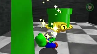 Super Mario 64 RENDER96 + OMM V7 0 0 - Pink Gold Star - Castle underground