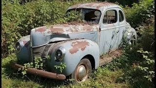 Found ROTTED in Blackberry Bushes: 1940 Ford Deluxe Coupe Restoration - New Floors & Engine Rebuild