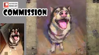 Painting a Stunning Dog Portrait with Soft Pastels