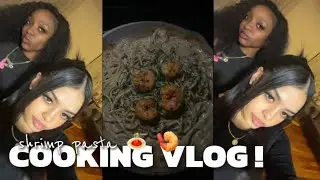 First YouTube Video! Cooking Shrimp Pasta at My Friend&rsquo;s House 🍤🍝