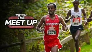 Habtom Samuel Talks With The Meet Up Crew After Breaking The Zimmer Championship 8K Course Record