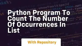 python program to count the number of occurrences in list