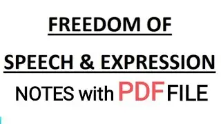 Freedom of Speech & Expression | Constitutional Law