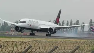 Boeing 787-9 Dreamliner Air Canadá Landing Scel Santiago Chile 