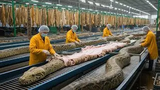 Inside a Snake‑Leather Factory : From Raw Skin to Luxury Jacket (Full Process)