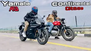 2024 YAMAHA R3 VS RE CONTINENTAL GT650 ! TOP END RACE |
