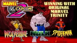 Original MARVEL TRINITY WINS in Marvel Vs Capcom 2 | #spiderman #hulk #wolverine #marvel #mvc2