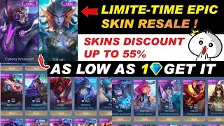 1 Diamond SKIN MEGA SALE | Discount up to 55% Release Date 515 MLBB 2022