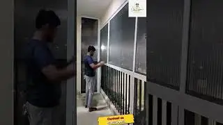 Full balcony cover on sector 150 Noida #youtubeshorts #interiordesign #slidingdoor #insectnet #home