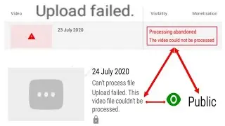 Processing abandoned The video could not be processe 