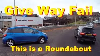 Bus Lane Roundabout Idiots driving without due care and attention