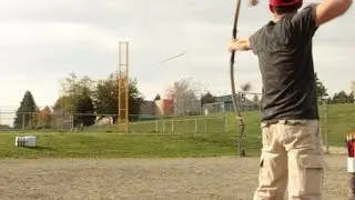 Archery - PVC Bow field test 75 150 300 feet. 25 50 100 yards