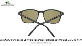 Serengeti LENWOOD Sunglasses Shiny Black Mineral Polarized 555nm Blue Cat 2 to 3 57mm   8 9 3 1