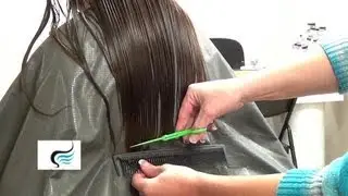 Стрижка прямых волос в домашних условиях.