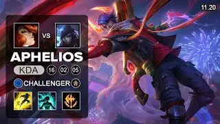 T1 Gumayusi Aphelios ADC vs Miss Fortune - EUW Challenger - Season 11 Patch 11.20