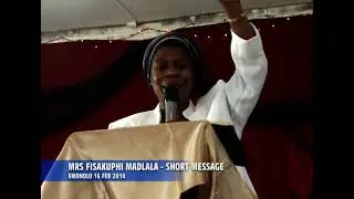 MRS FISAKUPHI MADLALA  - NGABE UYAZIWA YINI EKHAYA?