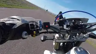 Chasing Davey and Aron at Dixon Kart Track, last session - DRZ400SM, Kayo MiniGP, Honda CRF100