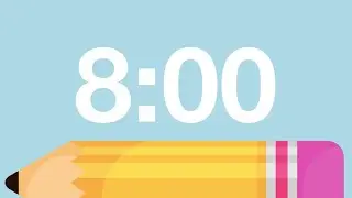 8 Minute Cute Back to School Timer (Chimes Alarm at End)