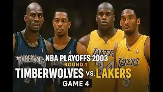 NBA Playoffs 2003 Round 1 Minnesota Timberwolves vs. Los Angeles Lakers Game 4 Kobe Bryant Full game