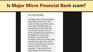Major Micro Financial Bank gift card trading - scam or legit way how to get Bitcoin?