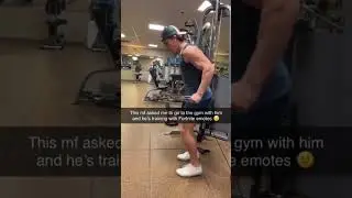 DOING FORTNITE EMOTE WORKOUTS IN THE GYM 💪