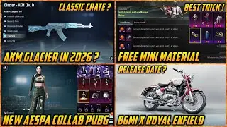 🔴 Get Mini Material Free in BGMI New Invitation Event | AKM Glacier in 2026 | Pubg New Collab Crate