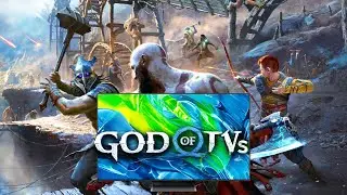 Best Gaming TV Under $1500 - Samsung S95B featuring God of War PS5 Gameplay