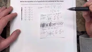 Write the equation of a hyperbola not centered at the origin