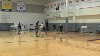 Stephen Curry Practices For The 3-Point Shootout - 2/9/10