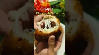 Crispy Chicken Cheese Keema Patties | Cheesy & Juicy Snack | Easy Recipe #shorts #pattiesrecipe