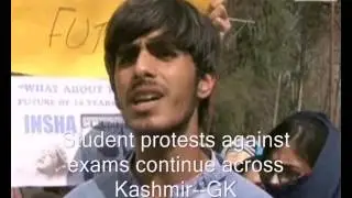 Student protests against exams continue across Kashmir
