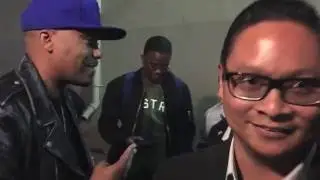 Nas Takes Photos With Fans In Hollywood