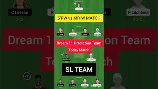 ST-W vs MR-W Dream 11 Prediction || St-w vs Mr-w dream 11 team Women's Big Bash League ||