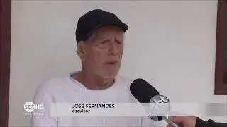 Termina a limpeza do pared&atilde;o de esculturas de Z&eacute; Diabo em Orleans