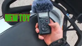 TASCAM DR-05X Motovlog setup and test. VFR 800 VTEC