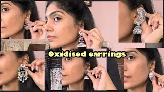 Stylish n trendy oxidised earrings for women from amazon|amazon haul|Ramya