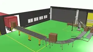[SteviS Laser] 3D animation showing: Automatic Palletizing & Truck Loading System