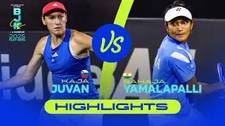 Kaja Juvan (SVN) vs Sahaja Yamalapalli (IND) | 2025 BJK Cup Play-offs | Match Highlights