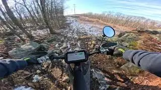 More Throttle, Less Traction: rain means ice (Stark Varg Ex)