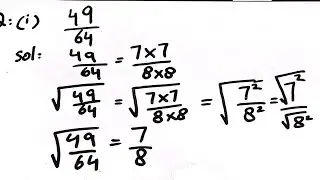 Find the square root of the following fractions by prime factorization