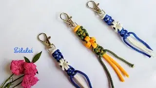 Macrame Keychain 1 -  Gantungan Kunci dari Tali Kur 1