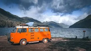 VW Bus Life | Quiet Days by the Patagonian Lakes (Kombi Vanlife ASMR)