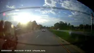 Motorcycle T-bones Car
