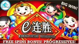 Winning Fortune Progressives Slot Machine - Bonus, Progressives, Big Win!