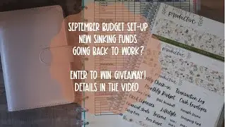 SEPTEMBER BUDGET SET-UP AND NEW SINKING FUNDS|GIVEAWAY ANNOUNCED IN VIDEO