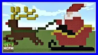 How To Build Santa's Christmas Sleigh Pixel Art In Minecraft
