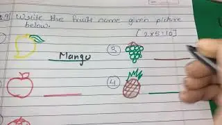 Question paper for class U.K.G. #languagetranslation#QuestionsPAPER