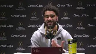Elijah Sarratt Discusses Indiana Hoosiers vs. Miami National Championship | Full Media Day